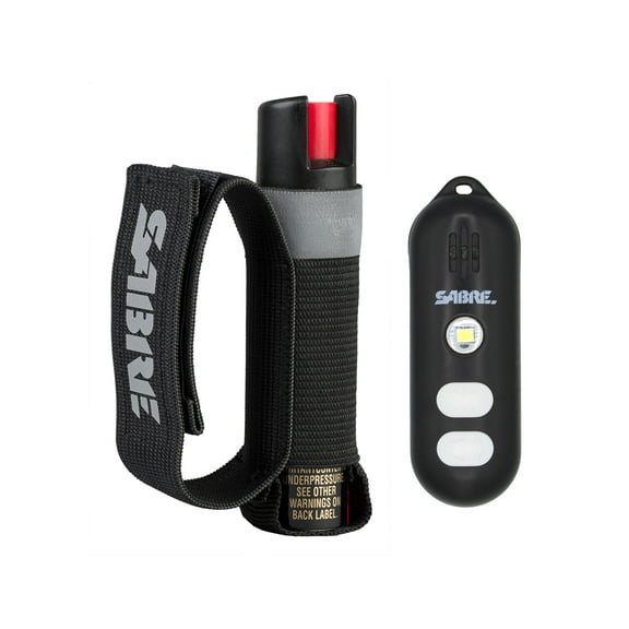 SABRE Running Safety Kit with Pepper Gel & Personal Alarm, Black, New, 1 Ct, Pocket Pepper Sprays