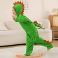 thumbnail image 4 of Odeerbi Kids Boys Girls Dinosaur Bodysuit Stage Performance Clothes Children's Clothing Cute Little Dinosaur Animal Furry Jumpsuit Stage Play Pants Green, 4 of 7