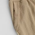 thumbnail image 6 of SYMOID Womens Khaki Wide Leg Pants Nylon Spandex Blend Elastic Waist Drawstring Side Pockets Textured Fabric Casual,Size S, 6 of 9