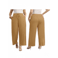 thumbnail image 2 of Gleelist Women Plus Size Casual Drawstring Wide Leg Pants Stretchy Straight Long Trousers With Pocket XL-5XL, 2 of 7
