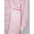 thumbnail image 4 of Sxiwei Professional Lab Coat for Women Full Sleeve Medical Coat Notch Lapel Big Pockets Halloween Pink Peaked Lapel XXL, 4 of 6