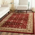thumbnail image 3 of SAFAVIEH Lyndhurst Pearl Traditional Bordered Area Rug, Red/Ivory, 11' x 15', 3 of 8