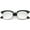Black-Silver / Mirror, variant on Unisex Premium Half Frame Horn Rimmed Sunglasses with Metal Rivets (2-Pack | Black/Smoke + Tortoise/Brown) - 50mm