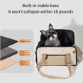 thumbnail image 5 of Transportín suave para perros y gatos pequeños, portátil, transpirable, plegable, bolso de hombro, bolso de viaje para cachorros y gatitos, gran espacio, 5 of 5