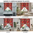 thumbnail image 3 of Red Poinsettia Christmas Swag Curtains for Kitchen/Bedroom/Living Room, Xmas Floral Winter Botanical Scalloped Curtains 63 Inch Long, Window Swag Topper Curtains Valances 2 Panels Set 36"x63", 3 of 8