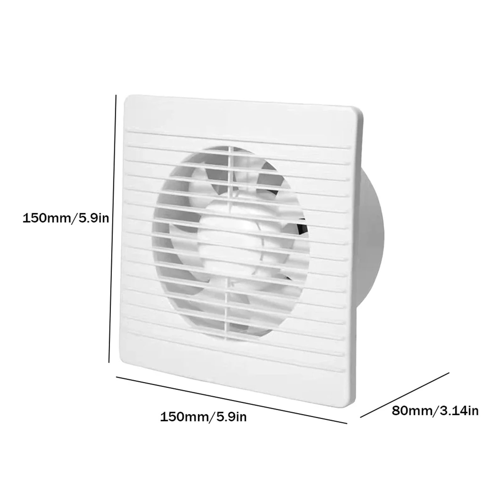 4"6"8" Exhaust Fan Energy-saving Wall Mounted Vent Fan Anti-Mosquito Design Ventilator Extractor Fan For Bathroom Kitchen Toilet ,Energy-Efficient