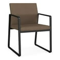 thumbnail image 1 of Fauteuil d'Invité pour Réception Salle d'Attente Soins de Santé / Acier Noir / Brun, 1 of 5