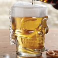thumbnail image 5 of Vasos para beber con forma de calavera con asa, juego de 2, cristalería divertida de entretenimiento con base pesada para agua, 5 of 5