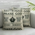 thumbnail image 3 of YANMS Inspirational Quotes, Bible Quotes Throw Pillow Cover,, Difficult s, Seek Quiet s, Worship Painful s, , Thank, 3 of 5