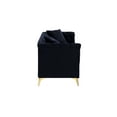 thumbnail image 6 of Modern Chesterfield Curved Sofa Tufted Velvet Couch 3 Seat Button Tufed Loveseat with Scroll Arms and Gold Metal Legs for Living Room Bedroom, 6 of 6