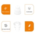 thumbnail image 2 of 10 Pcs White Silicone 4mm Dia Triple Flange Noise Cancellation Earbud Eartips In-Ear Earplug, 2 of 8