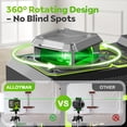 thumbnail image 3 of Nivel láser Alloyman Laser Level con trípode 4 × 360° Línea Verde, 3 of 9