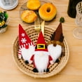 thumbnail image 3 of KGJQ Christmas Cutlery Holder Christmas Gnome Cutlery Holder Festive Utensil Pouch for Holiday Party Table Decor Knitted Covers for Knife Fork Spoon, 3 of 8