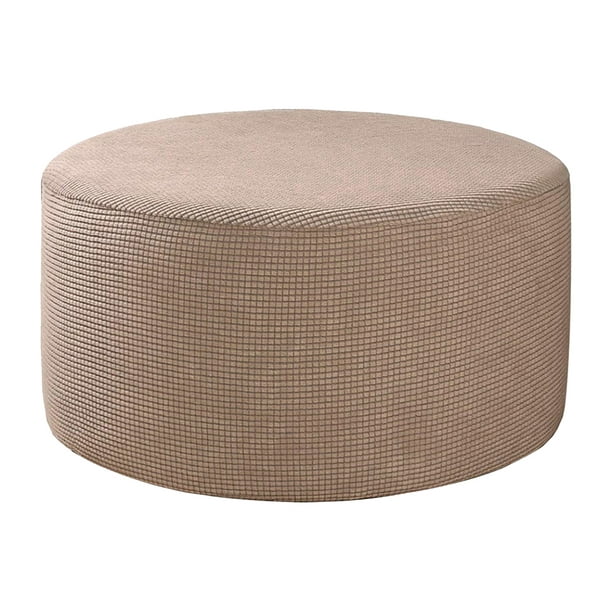 Round Ottoman Slipcover Footstool, Small Round Ottoman Cover