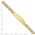 thumbnail image 3 of Real 14kt Yellow Gold Anchor Link Soft Diamond Shape ID Chain Bracelet; 8 inch; for Adults and Teens; for Women and Men, 3 of 3