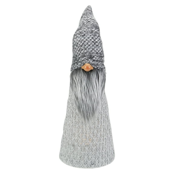 Northlight LED Lighted Knitted Gnome Christmas Decoration - 16" - Gray
