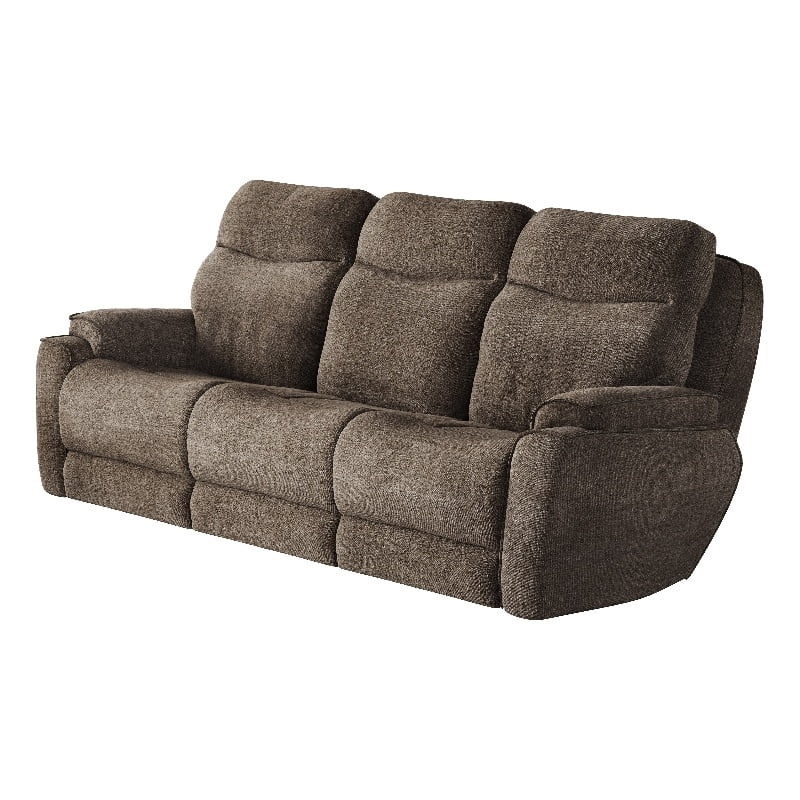 Southern Motion Showstopper Fabric Double Reclining Sofa in Brown