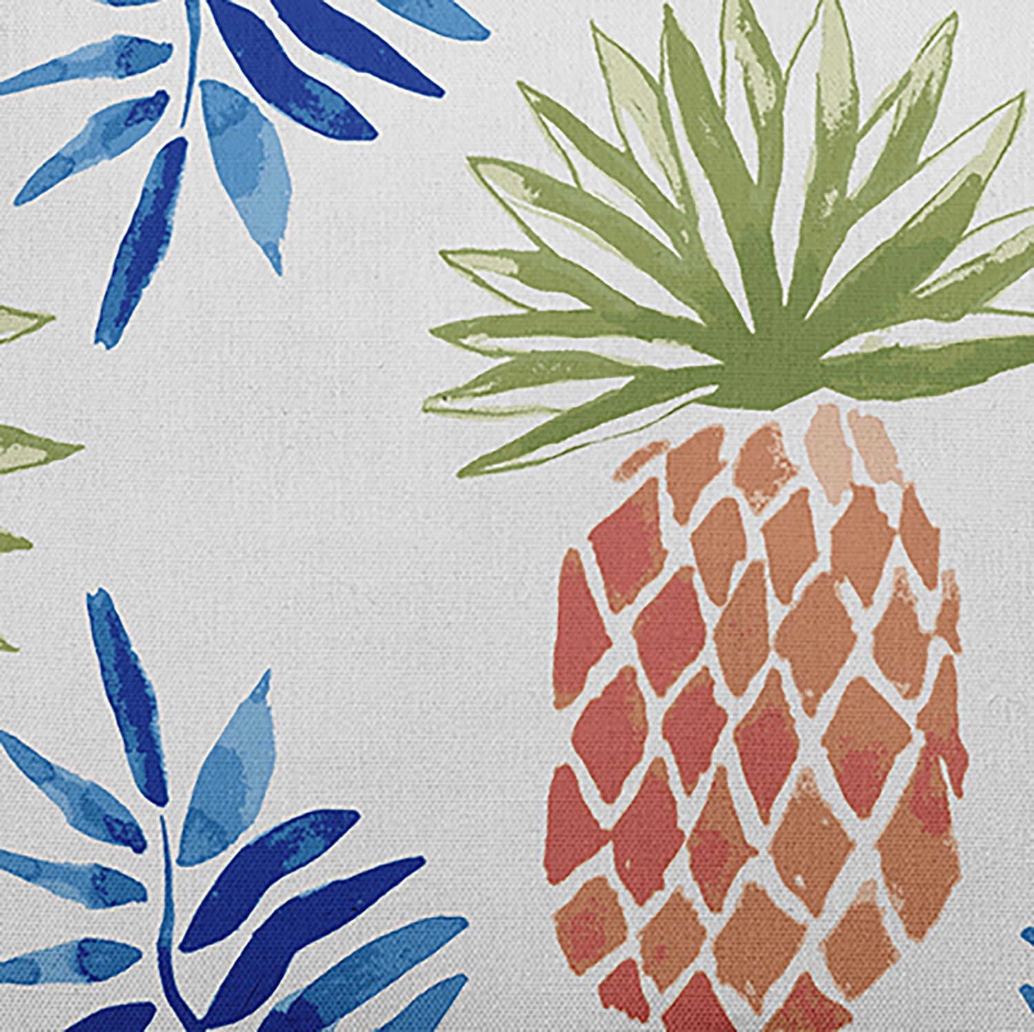 Simply Daisy, 14" x 20" Pineapple and Spike Blue Abstract Decorative Outdoor Pillow