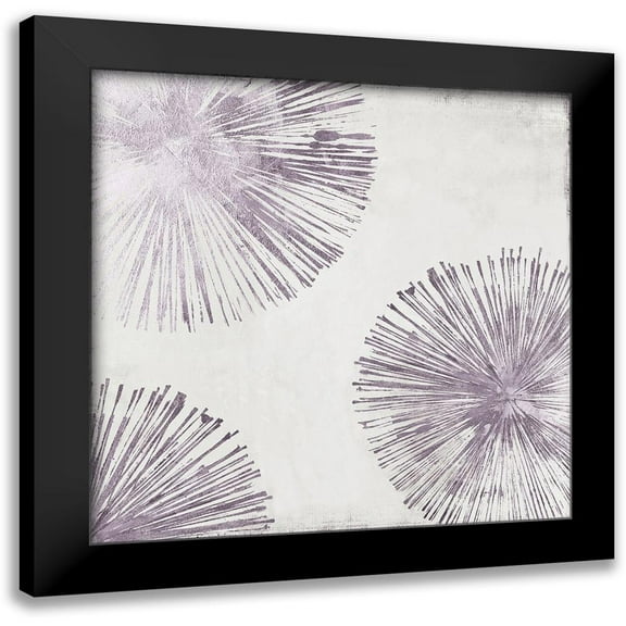 PI Studio 12x12 Black Modern Framed Museum Art Print Titled - Gold Star II - Lavender