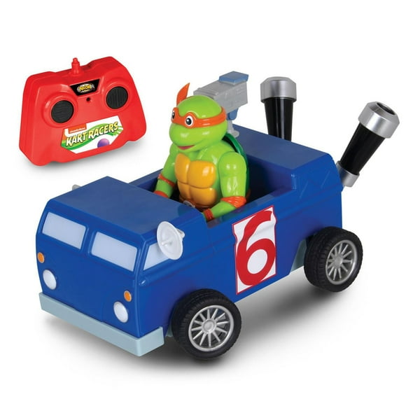 Voiture télécommandée NKOK TMNT Michelangelo Channel 6 (2403) - Bleu/Rouge