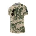 thumbnail image 3 of Homeyce Mens Short Sleeve Tee Shirts Camouflage Button Camo Shirts Vintage Lightweight Crew Neck T Shirts Big and Tall Tee Shirts,Green L, 3 of 5
