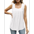 thumbnail image 3 of Camiseta Sin Mangas con Cuello Cuadrado y Volantes para Mujer, Camiseta Sin Mangas A Rayas, Informal, Holgada, de Verano L, 3 of 9