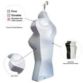 thumbnail image 2 of White Female Hollow Back Mannequin Torso Set & Hanging Hook, S-M Sizes (5 Pack, White), 2 of 5
