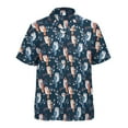 thumbnail image 5 of ALAZA Many Owls on Branch Men's Hawaiian Shirt Short Sleeve Casual Button Down Shirts 2XL, 5 of 6