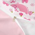 thumbnail image 4 of jejeloiu Pink Floral Initial O Queen Duvet Cover Set For Girls,Princess Bowknot Alphabet Art Bedding For Kids,Pink Reversible,3 Pieces(No Comforter), 4 of 6
