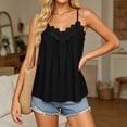 thumbnail image 5 of Fewfanhot Women's Lace Trim V-Neck Camisole Tank Top, Spaghetti Strap Casual Summer Flowy Blouse, Sleeveless Loose Fit Cami, S-3XL, 5 of 6