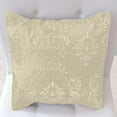 thumbnail image 2 of Flocked Damask Decorative Throw Pillow/Sham Cushion Cover Ivory on Ivory, 2 of 2