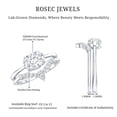 thumbnail image 5 of Rosec Jewels Lab Grown Diamond Wedding Ring Set - Oval Engagement Ring with Curved Band - EF-VS Quality, 925 Sterling Silver, US 4.00, 5 of 6