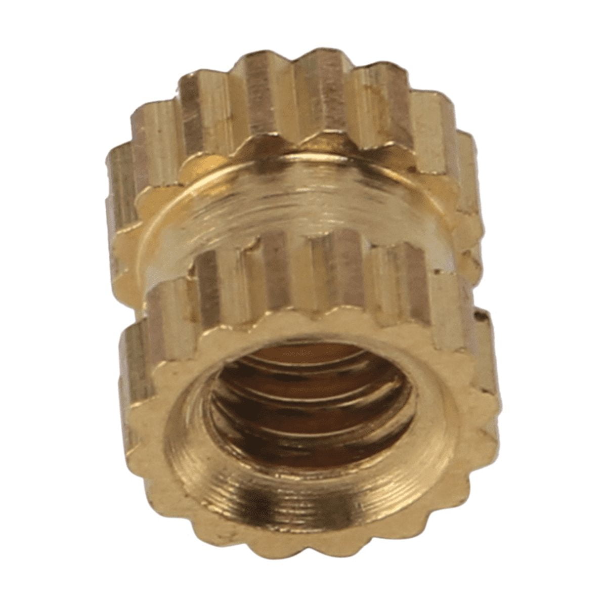M2 X 3mm Brass Cylinder Knurled Threaded Round Insert Embedded Nuts 1000pcs