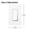 thumbnail image 4 of Lutron Sc-3Psnl Claro Single Pole/3-Way, On/Off Rocker Switch, 15A, - Off White, 4 of 7