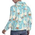 thumbnail image 4 of Bingfone White Geese And Flower Men'S Drawstring Hoodie Long Sleeve Pocket Sweatshirts-3x-Large, 4 of 9