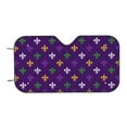 thumbnail image 4 of Uemuo Purple Mardi Gras Pattern Accordion Car Windshield Sun Shade, Foldable Reflective Sun Visor for Car, Reflector Windshield Sunshade-Small, 4 of 7