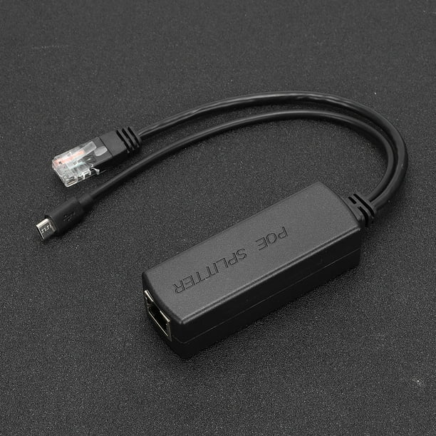 Tebru POE Splitter Over Ethernet 48V To 5V 2.4A Micro USB Adapter Connector -