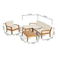 thumbnail image 4 of Parma 4-Seater Sectional Sofa Set For Patio with Club Chair, 4 of 8