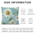 thumbnail image 5 of Pratyus Daisies Bee Modern Rustic Decorative Couch Pillow Cases with Zipper Home Decor Throw Pillow Cover 1PC 22x22in, 5 of 5