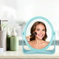 thumbnail image 7 of Unique Bargains Plastic Makeup Mirror Double Sided Round Makeup Mirror Rotating Mirror Beauty Mirror for Women Blue, 7 of 7