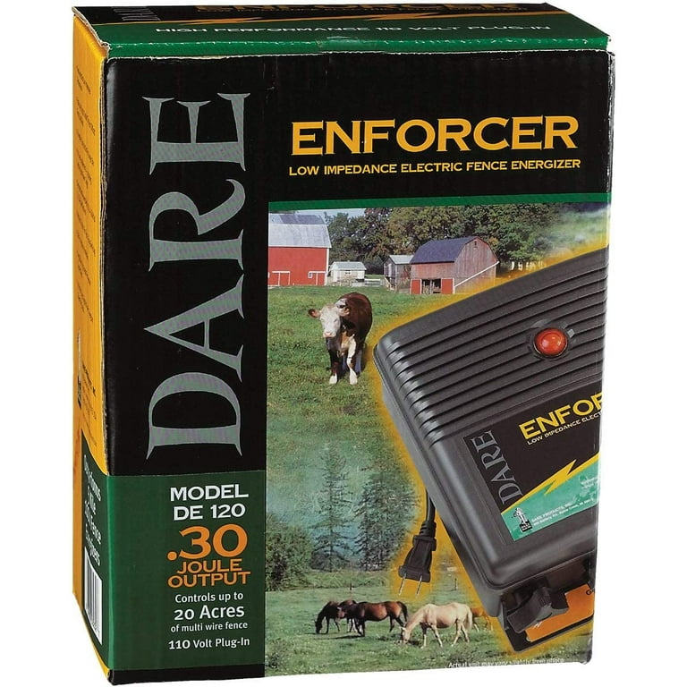 Dare Enforcer Series 110 V Electric-Powered Fence Energizer 20 acre Black Dare Enforcer Series 110 V Electric-Powered Fence Energizer 20 acre Black