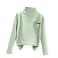 thumbnail image 1 of MeetoTime Hauts à Col Montant pour Femmes Automne Confortables Couleur Unie Manches Longues, 1 of 6