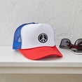 thumbnail image 4 of CafePress - Original Vintage Peace Sign - Adjustable Unisex Printed Trucker Hat with Mesh Back, 4 of 10