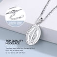thumbnail image 5 of Suplight Stainless steel Virgin Mary Necklace Christian Jewelry Oval Medallion Medal Pendant Necklaces, 5 of 8