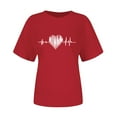 thumbnail image 6 of Yteetum Valentine Gifts Women's Valentine's Day T Shirts Oversized Crewneck Valentines Graphic Print Short Sleeve Shirt Womens Casual Solid Round Neck Plus Size Loose Fits Tee Top Summer Clothes, 6 of 7