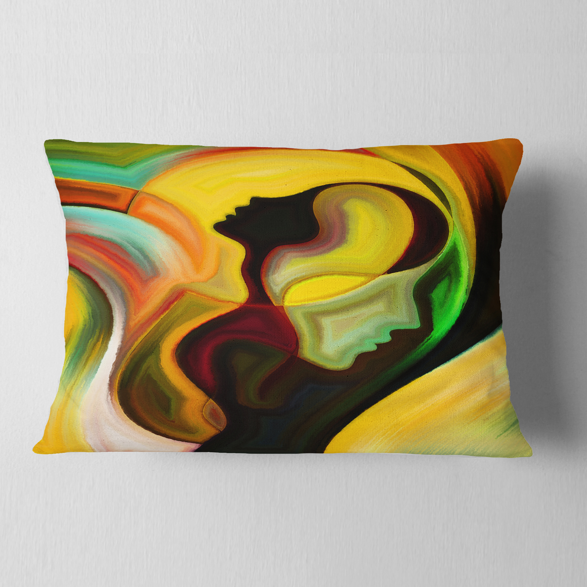 Designart Way of Parenting - Abstract Throw Pillow - 12x20