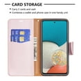 thumbnail image 5 of Allytech Galaxy A53 5G Wallet Case, Galaxy A53 5G Case, PU Leather Folding Stand Shockproof Hand Strap Flip Cover TPU Inner Cards Holder Wallet Case Cover for Samsung Galaxy A53 5G, Pink, 5 of 5