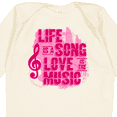 thumbnail image 4 of Inktastic Life Song Love Music PNK Girls Long Sleeve Baby Bodysuit, 4 of 5