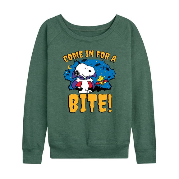 Peanuts - Snoopy Come In For A Bite - Women's Lightweight French Terry Long Sleeve Shirt