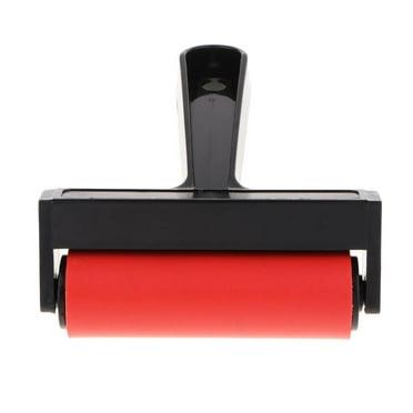 EHJRE 4 Inch Rubber Brayer, Brayer Ink Roller, Soft Rubber Roller with Handle,